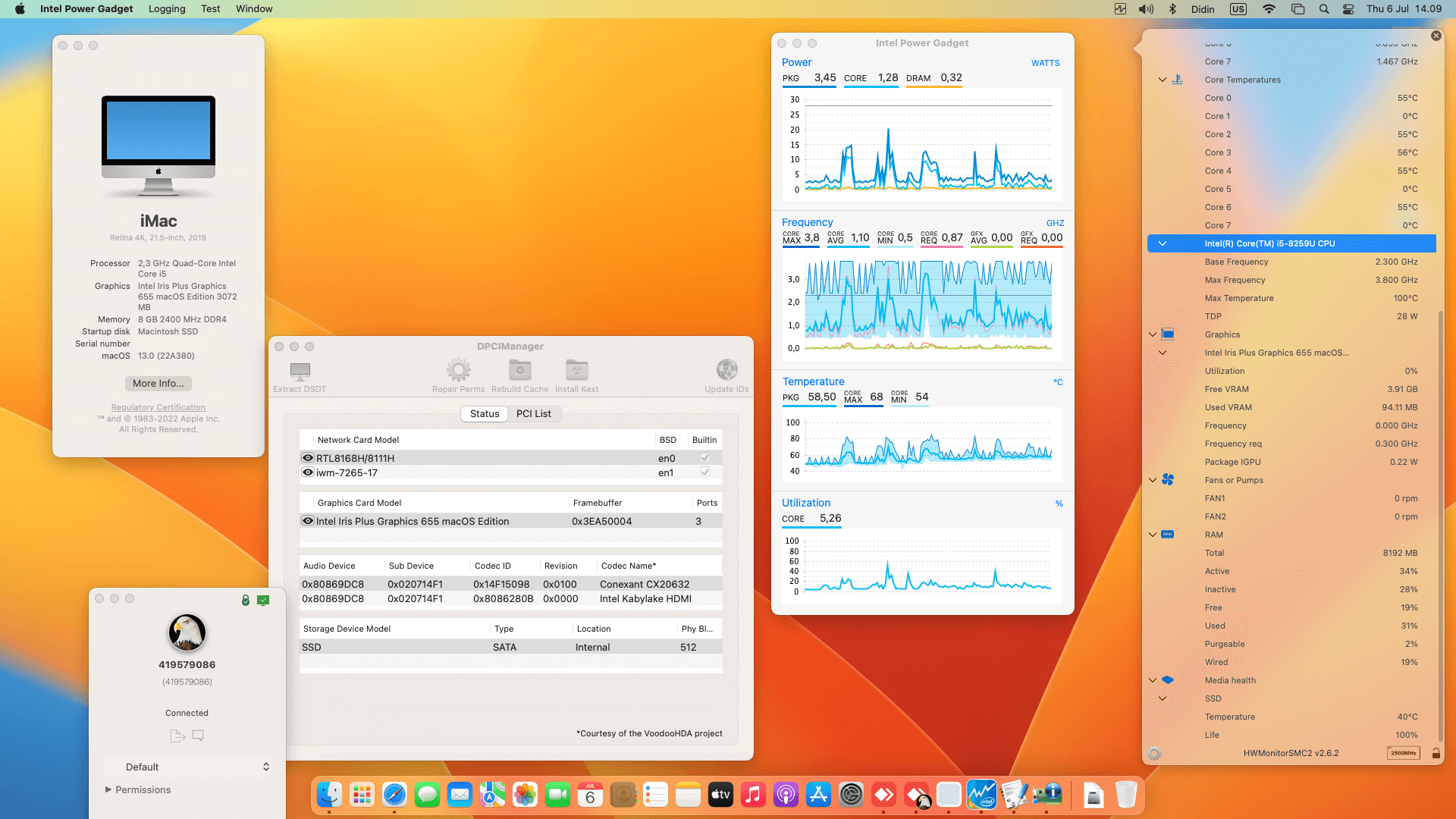 Axioo MyPC One Pro H5 [CoffeeLake   Intel Iris Plus Graphics 655]   OpenCore 1